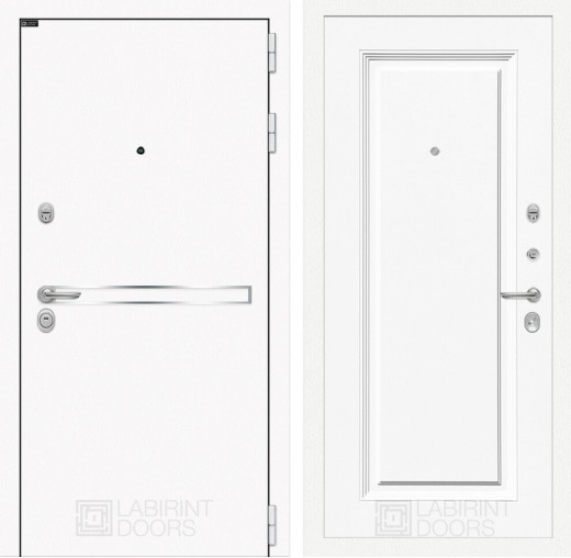 Входная дверь Лайн WHITE 27 - Эмаль RAL 9003