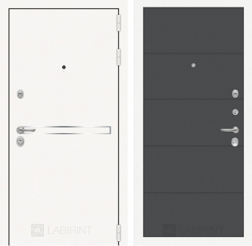 Входная дверь Лайн WHITE 13 - Графит софт
